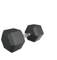 Гантель гексагональная UNIX Fit обрезиненная 22,5 кг / шт.